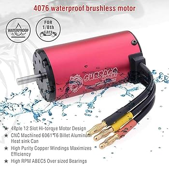 マッドバン　VE T2 防水ESC ブラシレスモーターコンボ マッドバン VE T2 防水ESC ブラシレスモーターコンボ Amazon.co